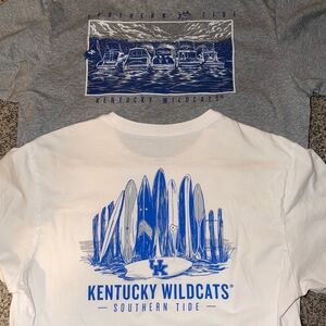 Lot of 2 University of Kentucky UK Southern Tide Men’s Medium Short Sleeve Tees